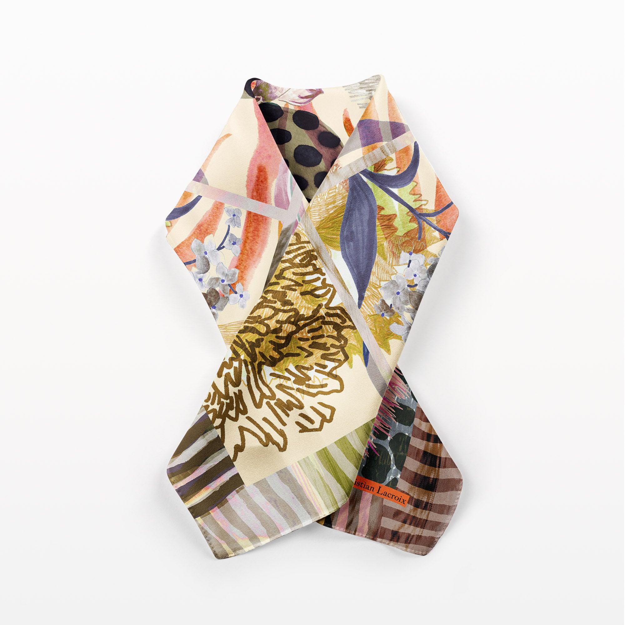 SCARF 90 HERBALISM Beige