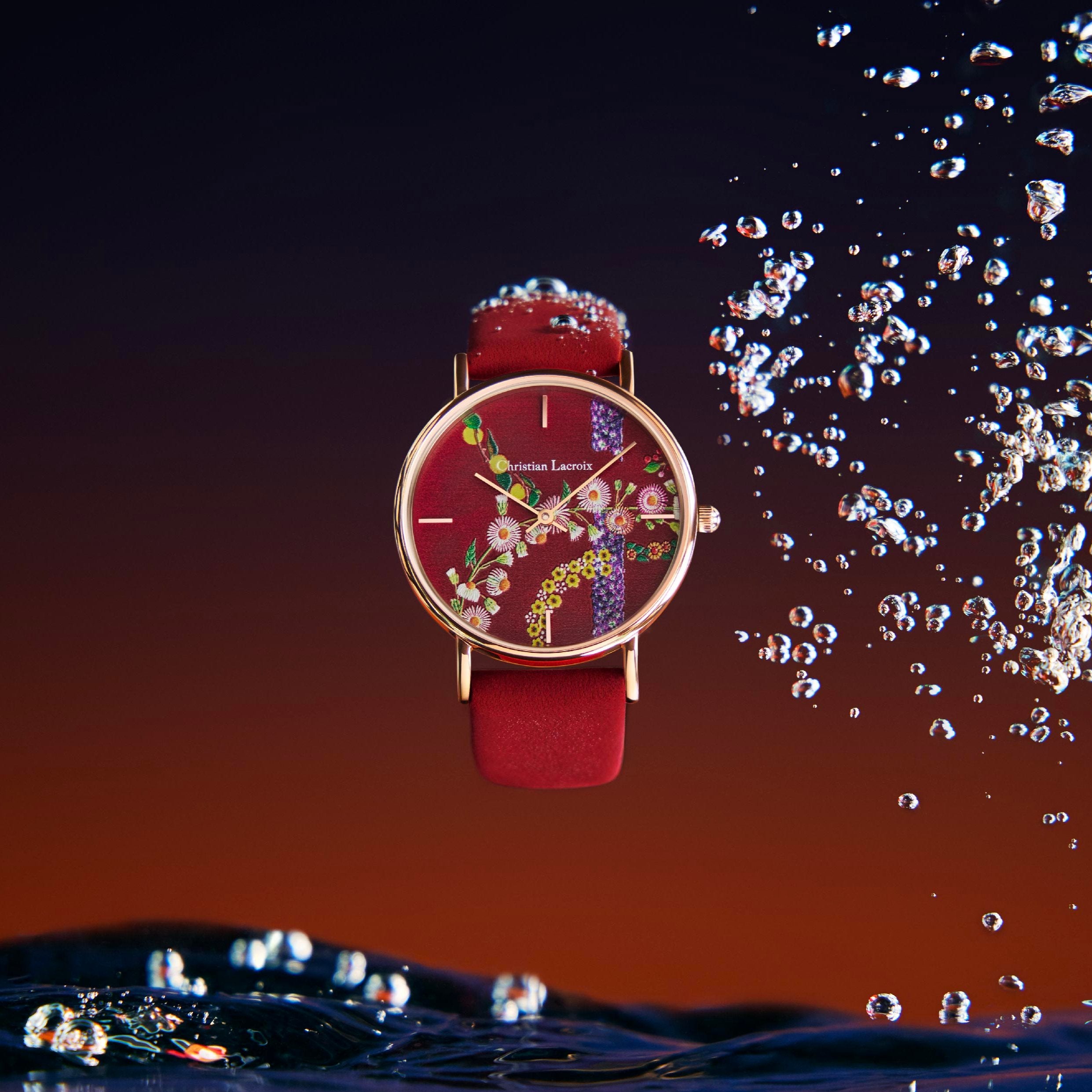 montre Spring Labyrinth rouge