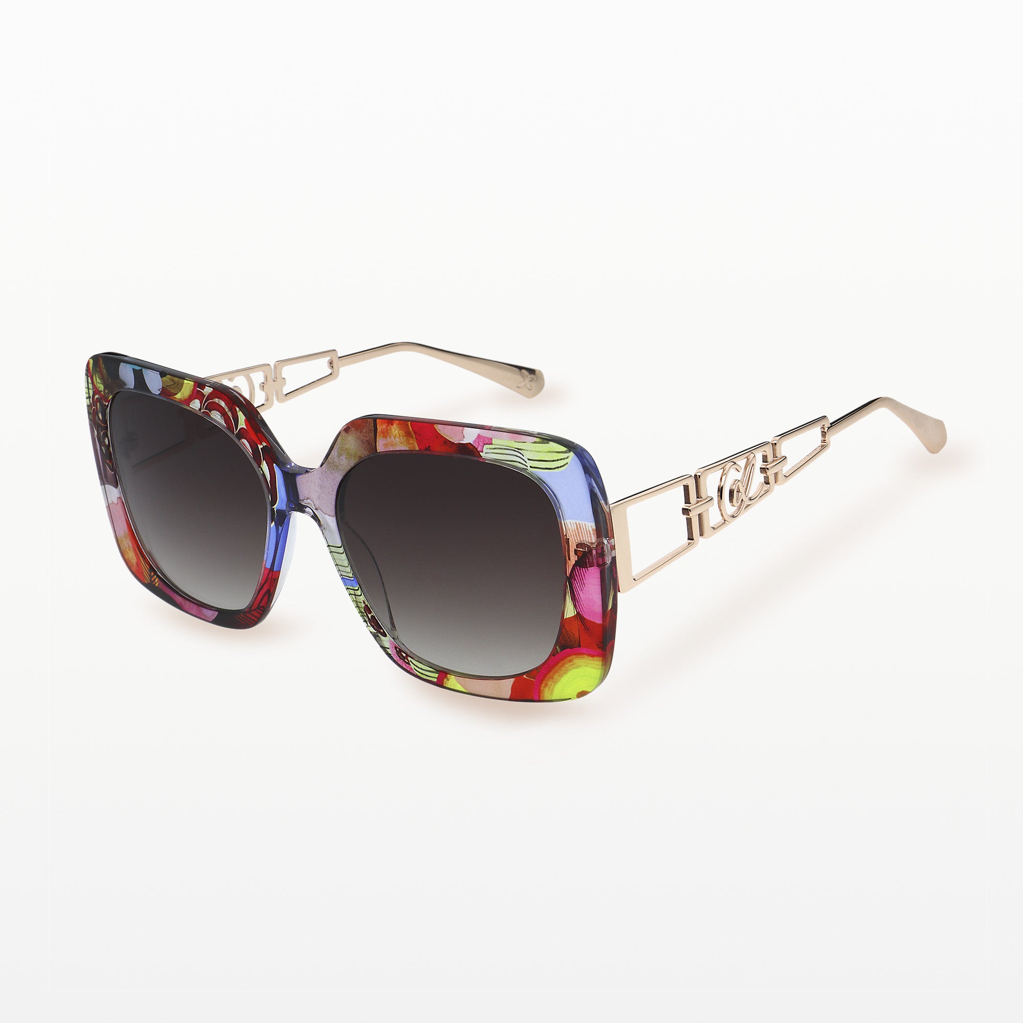 Oversized Square Metal eyewear Summer Bloom