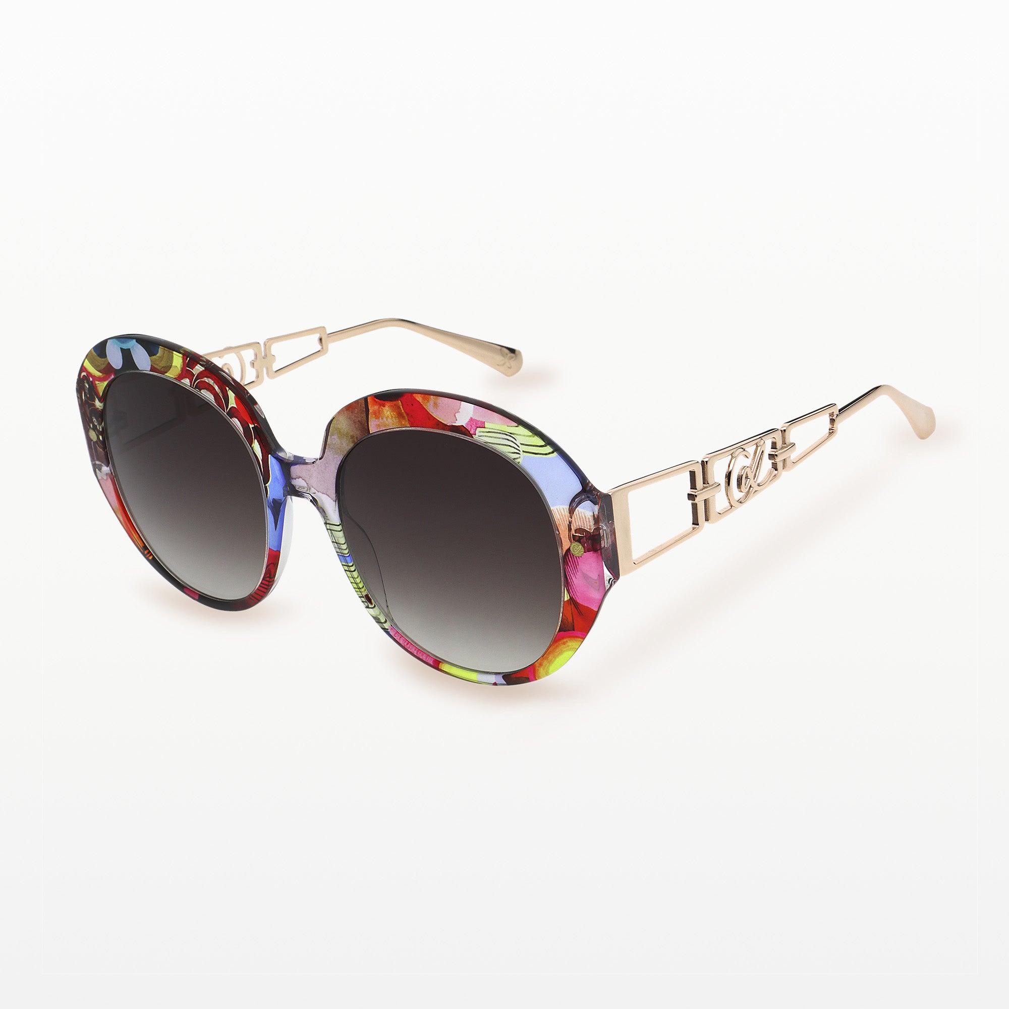 Oversized Round Metal eyewear Summer Bloom