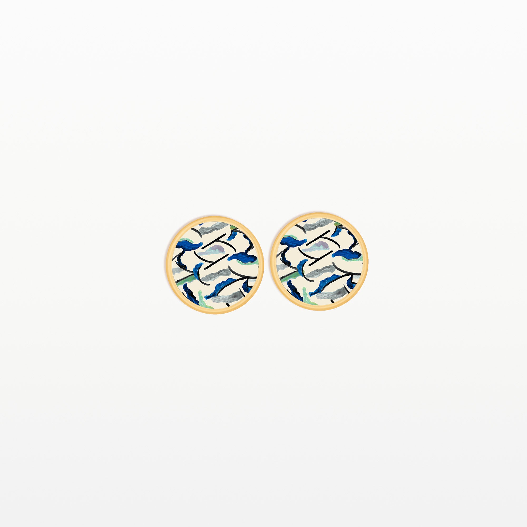 Bohemian Rhapsody Gold Stud Earrings