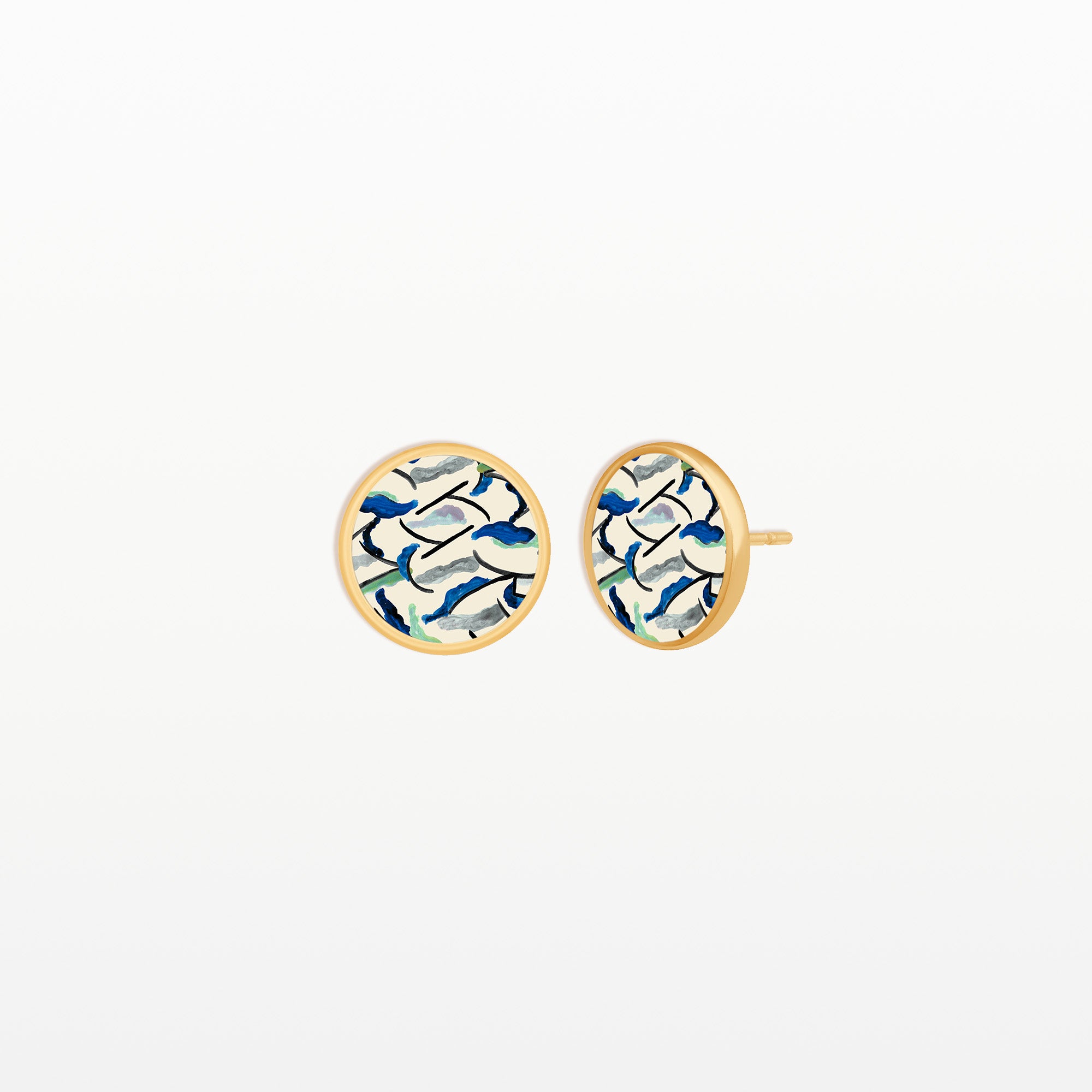 Bohemian Rhapsody Gold Stud Earrings