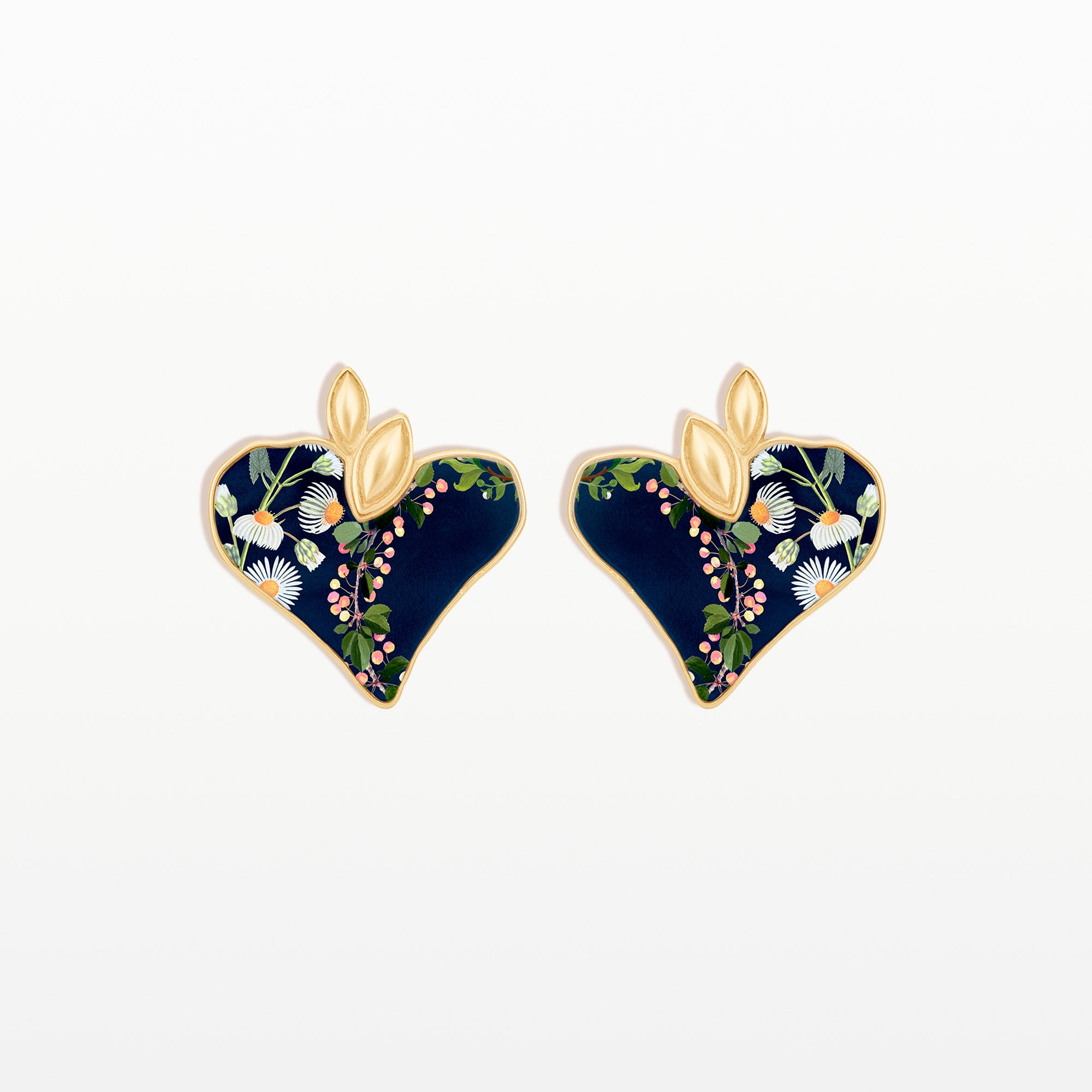 Spring Labyrinth heart earrings