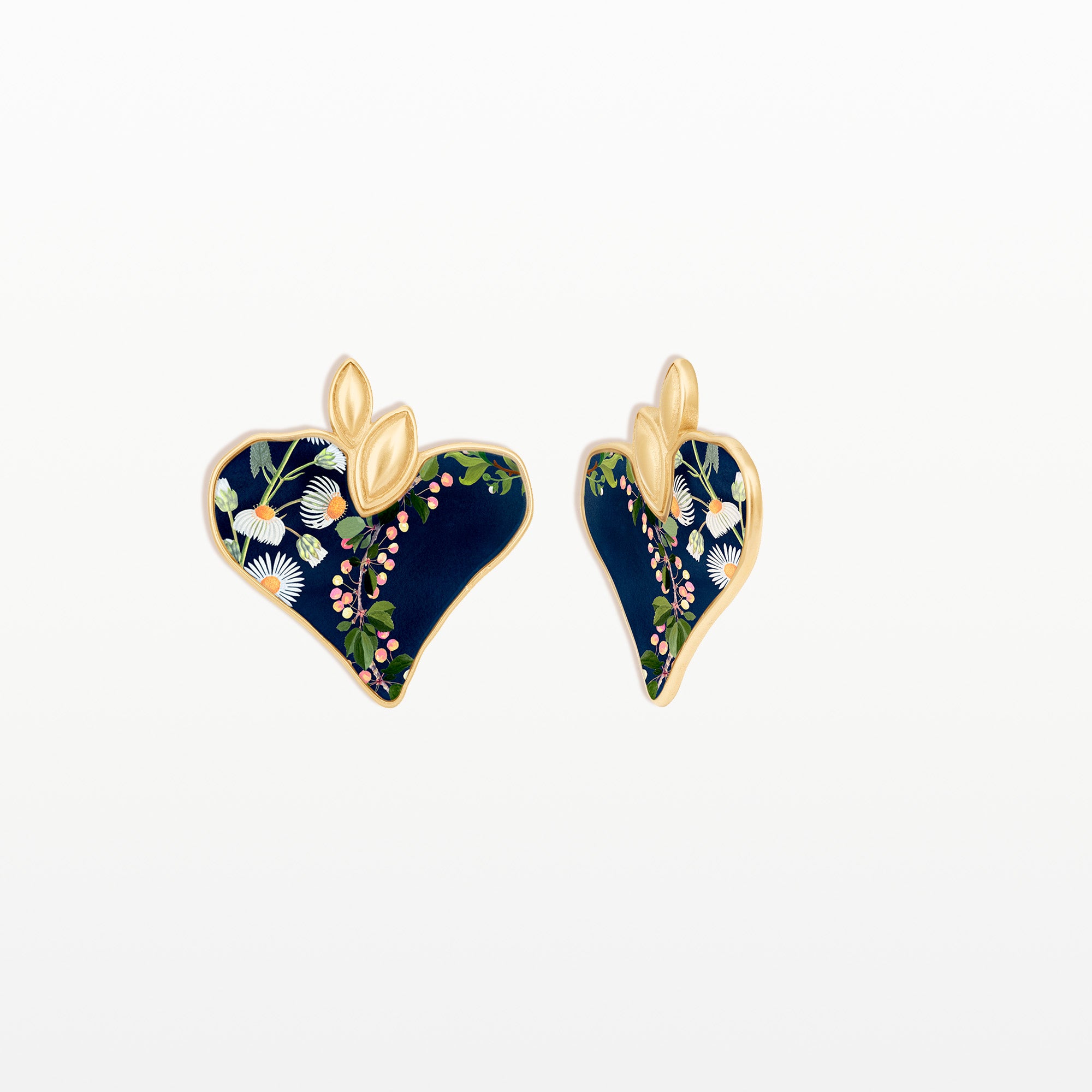 Spring Labyrinth heart earrings